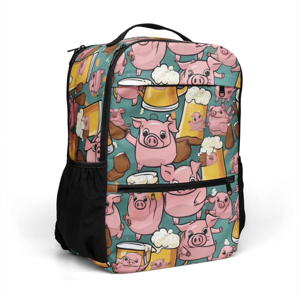 Pint-sized Porkers on Utility Backpack — Right Front