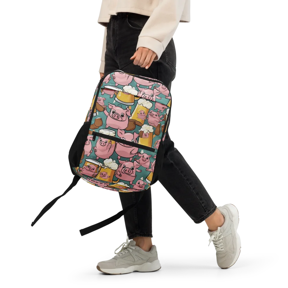 Pint-sized Porkers on Utility Backpack — Front