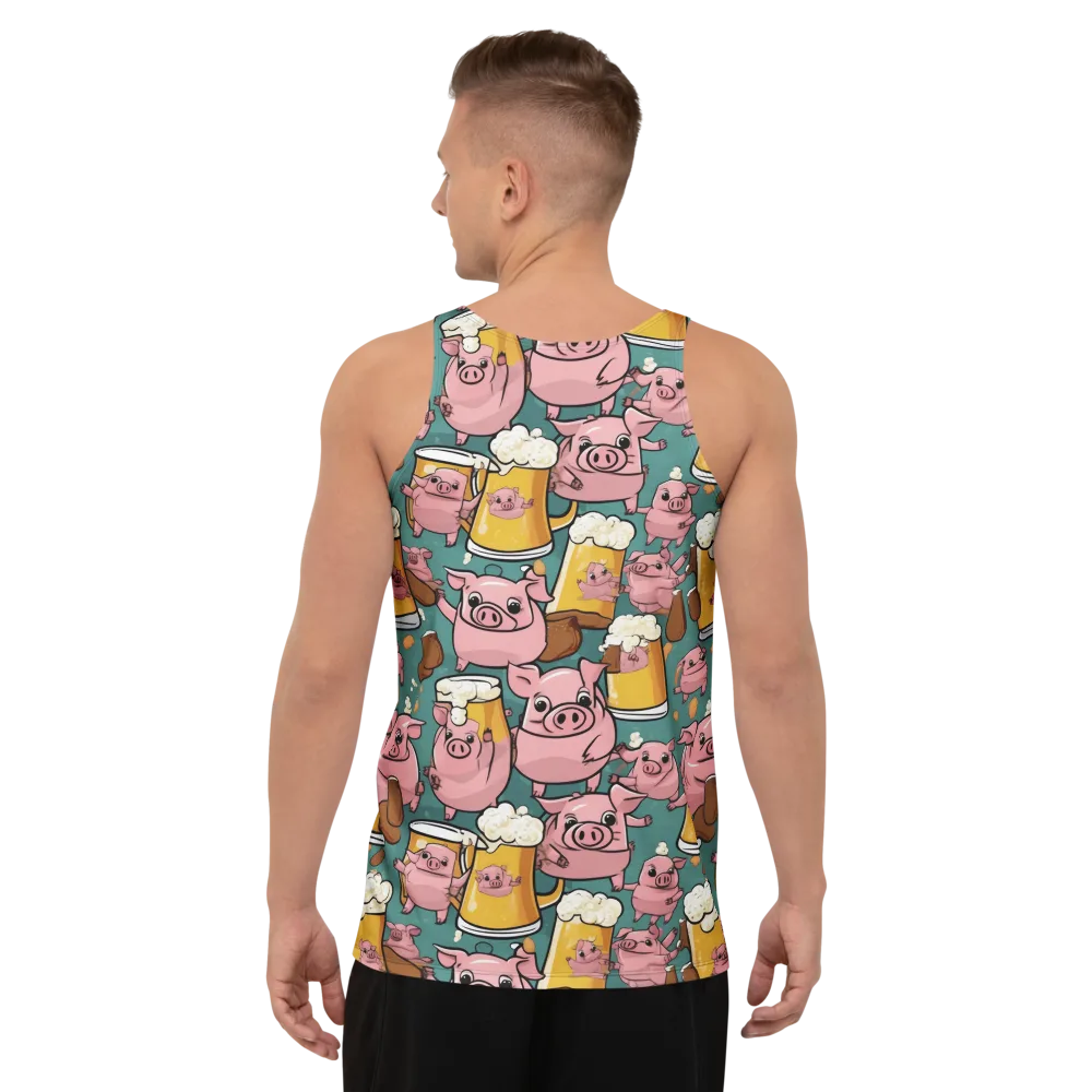 Pint-sized Porkers on Men's Tank Top — Back