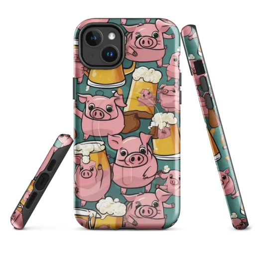 Pint-sized Porkers on a MagSafe Tough Case for iPhone®