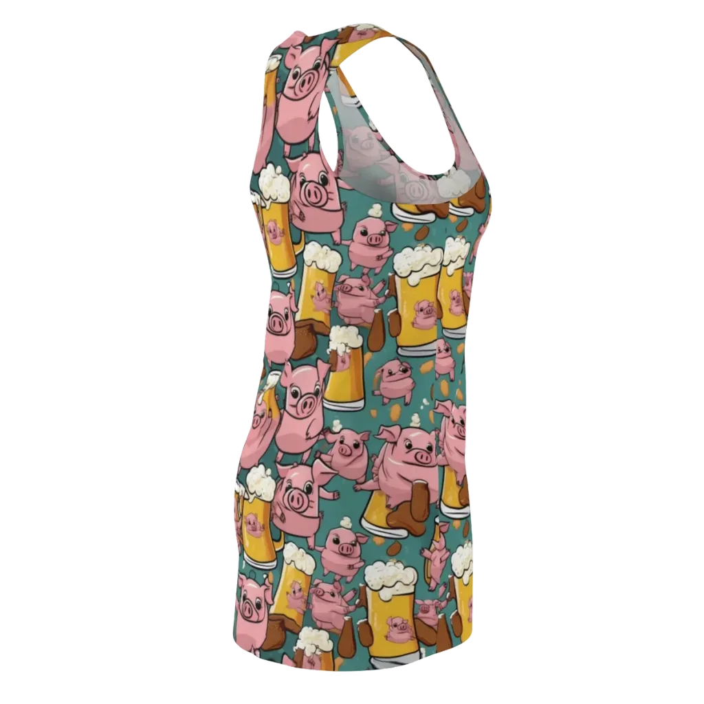 Pint-sized Porkers on Racerback Dress — Back Side