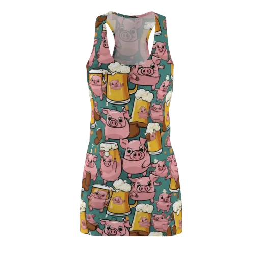 Pint-sized Porkers on a Racerback Dress