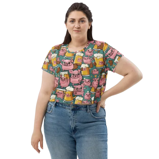Pint-sized Porkers on a Crop Tee