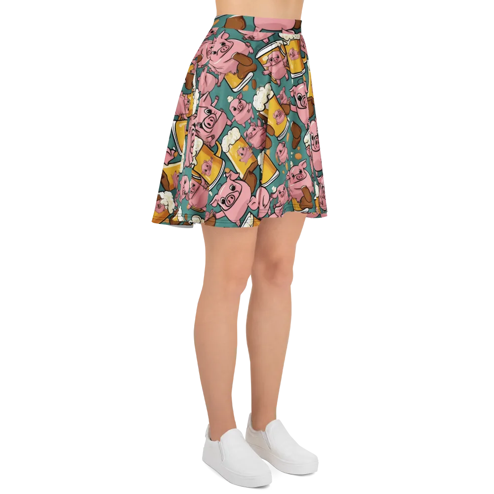 Pint-sized Porkers on Skater Skirt — Right