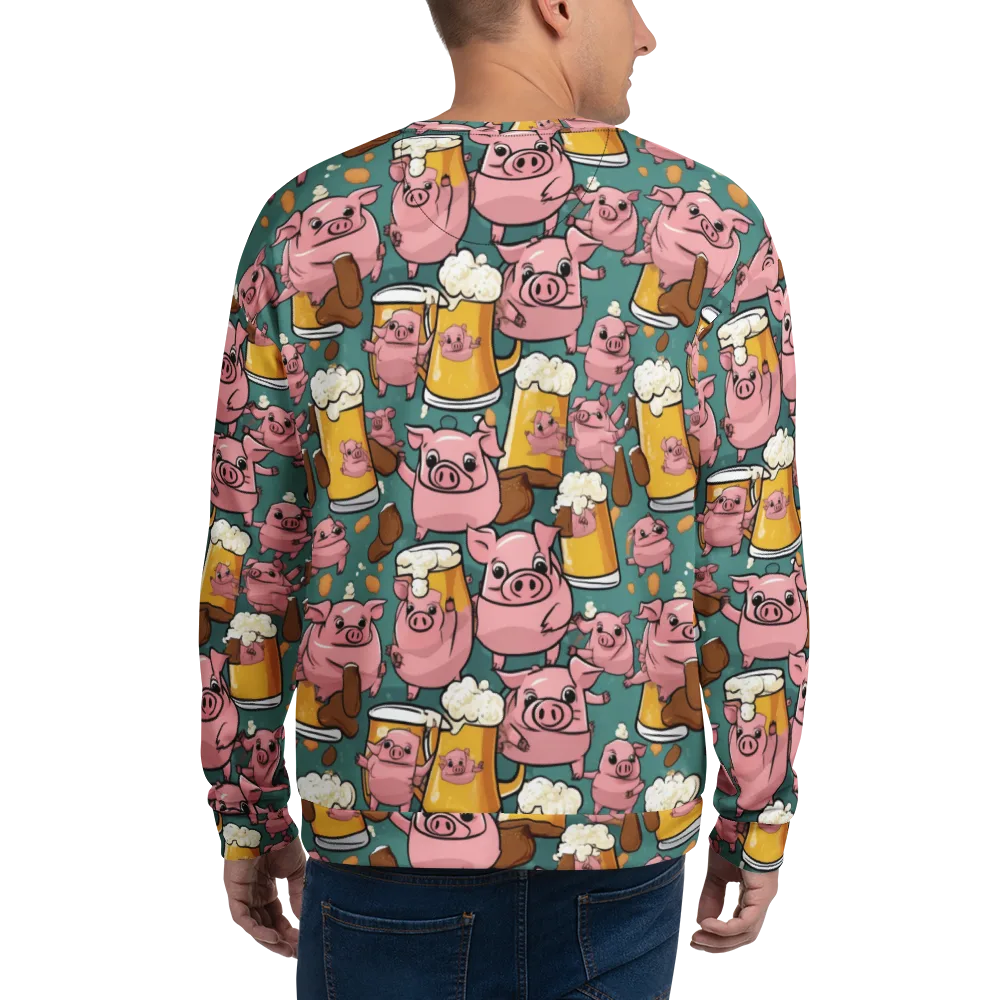 Pint-sized Porkers on Sweatshirt — Back