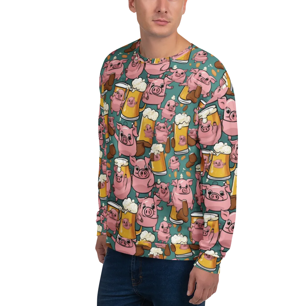 Pint-sized Porkers on Sweatshirt — Left Front