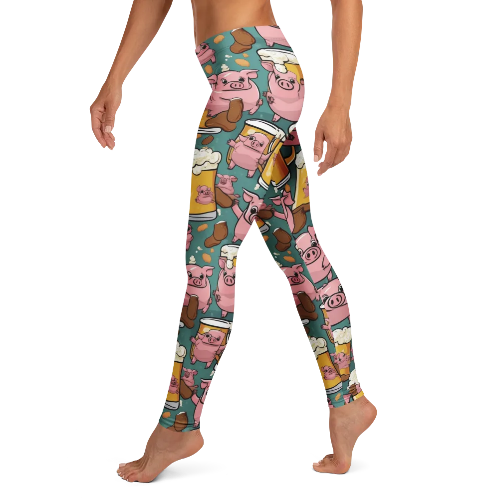 Pint-sized Porkers on Leggings — Left
