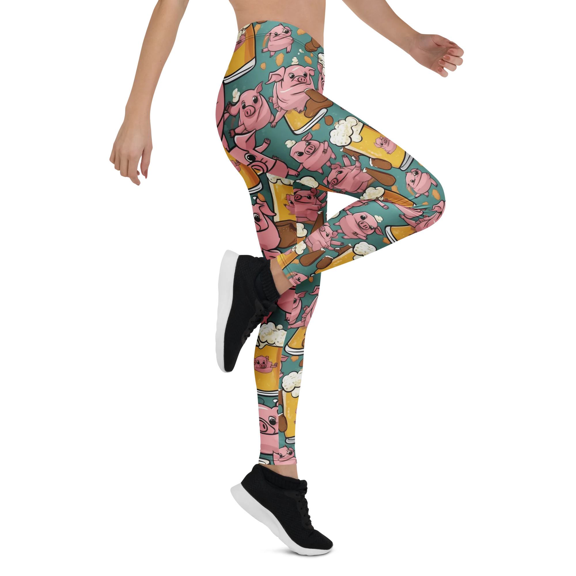 Pint-sized Porkers on Leggings — Right