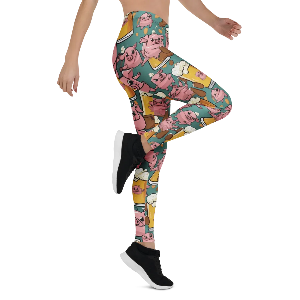 Pint-sized Porkers on Leggings — Right