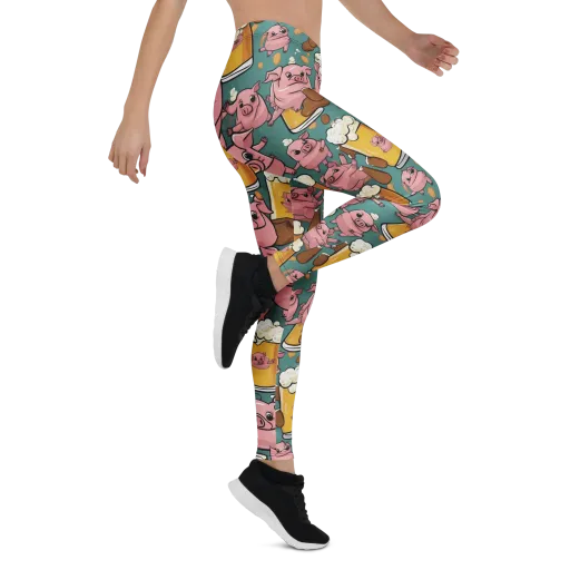 Pint-sized Porkers on a Leggings