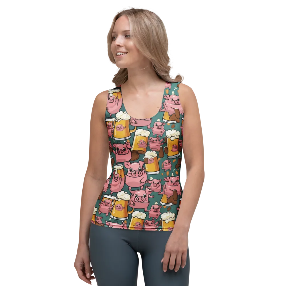 Pint-sized Porkers on Women's Tank Top — Front