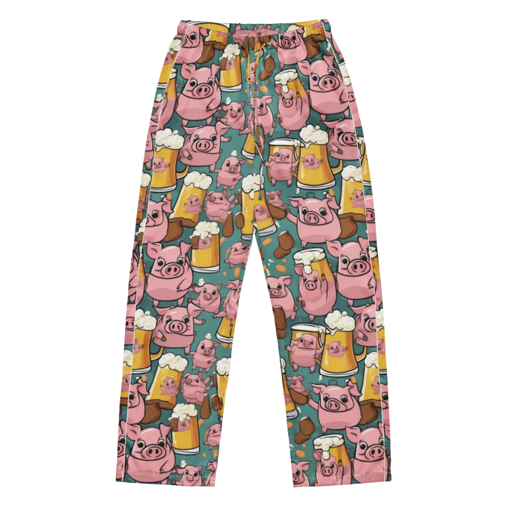 Pint-sized Porkers on Women's Pajama Pants — Front