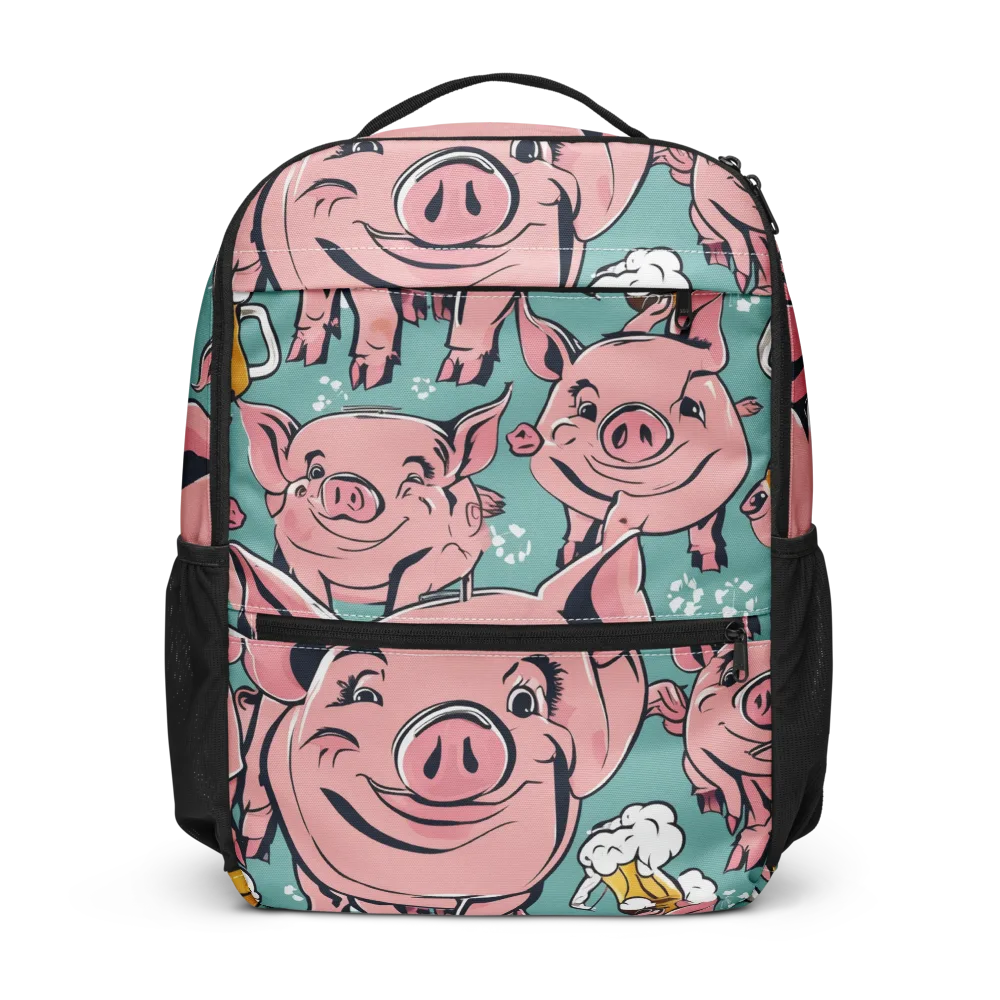 Bacon And Barley on Utility Backpack — Front