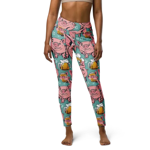 Bacon And Barley on a Yoga Leggings