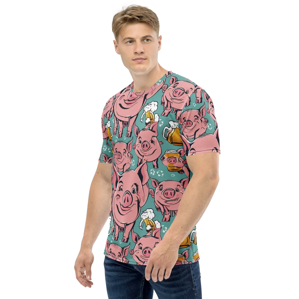 Bacon And Barley on Men's Crew Neck T-Shirt — Left