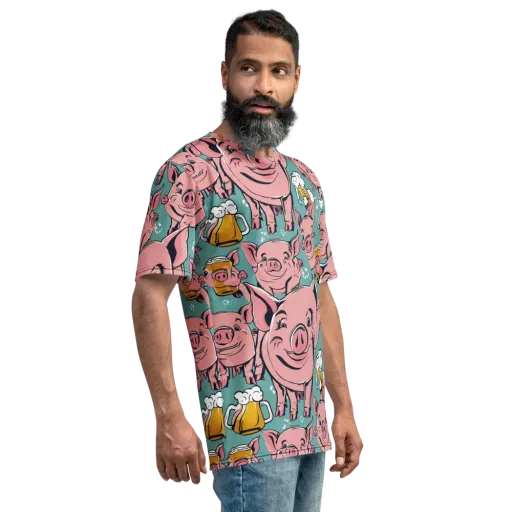 Bacon And Barley on a Men's Crew Neck T-Shirt