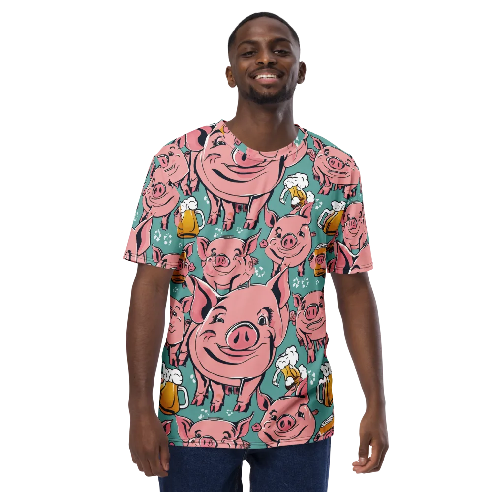Bacon And Barley on Men's Crew Neck T-Shirt — Front