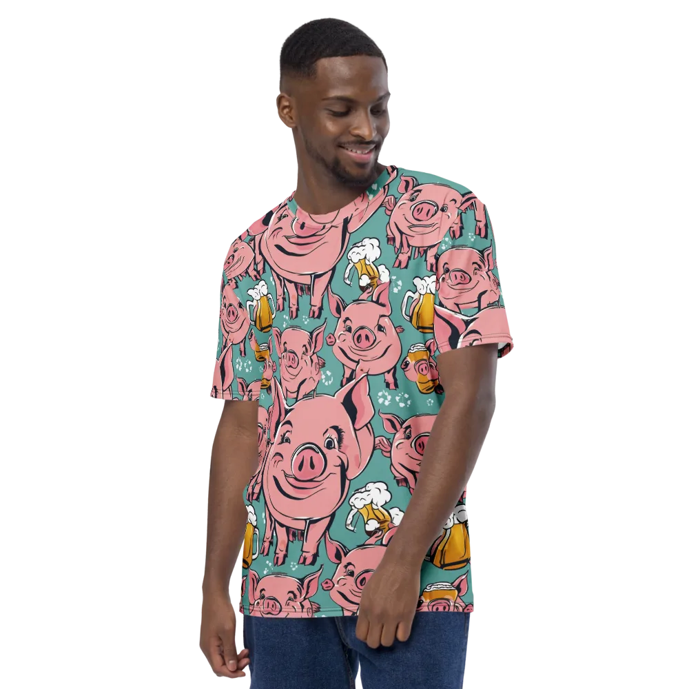 Bacon And Barley on Men's Crew Neck T-Shirt — Left
