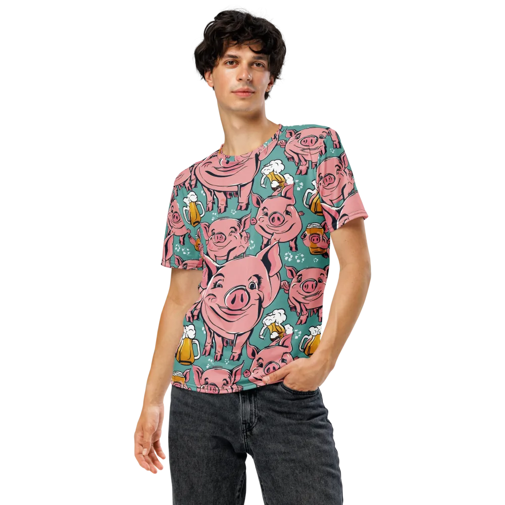 Bacon And Barley on Men's Crew Neck T-Shirt — Front
