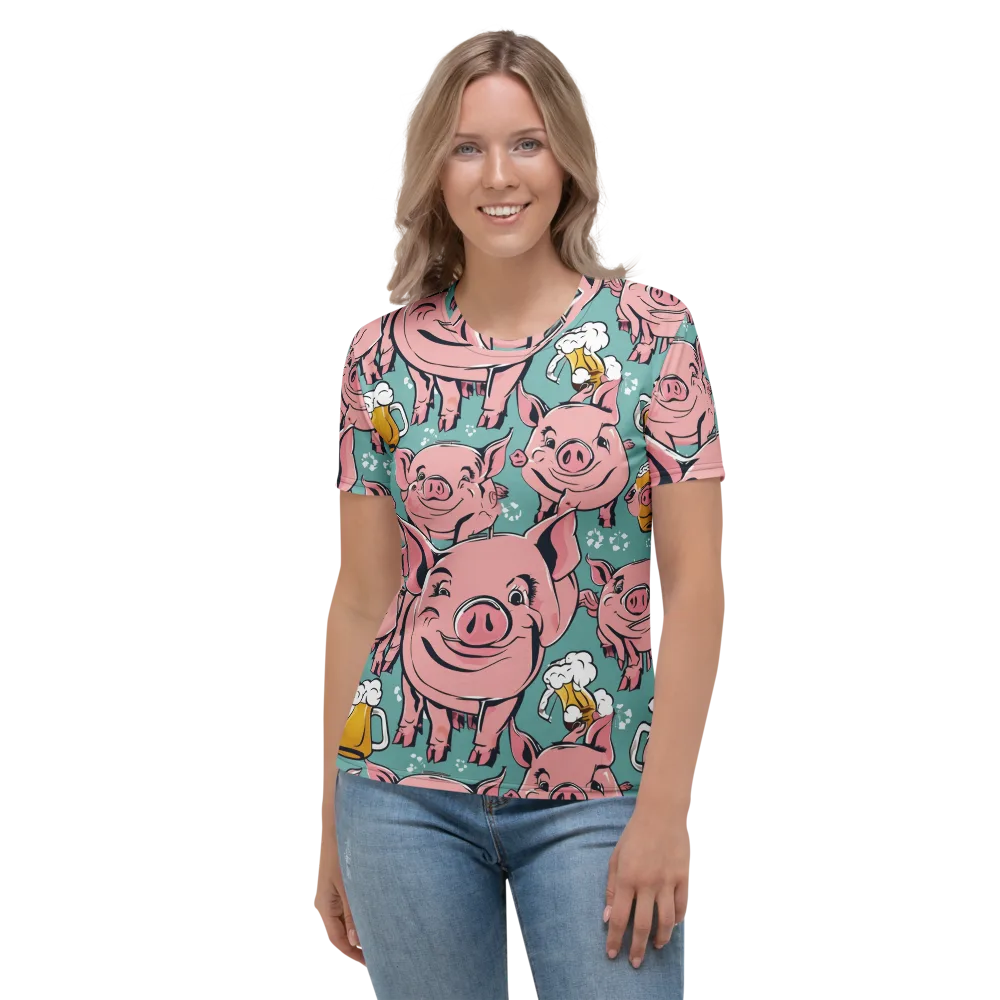 Bacon And Barley on Women's Crew Neck T-Shirt — Front