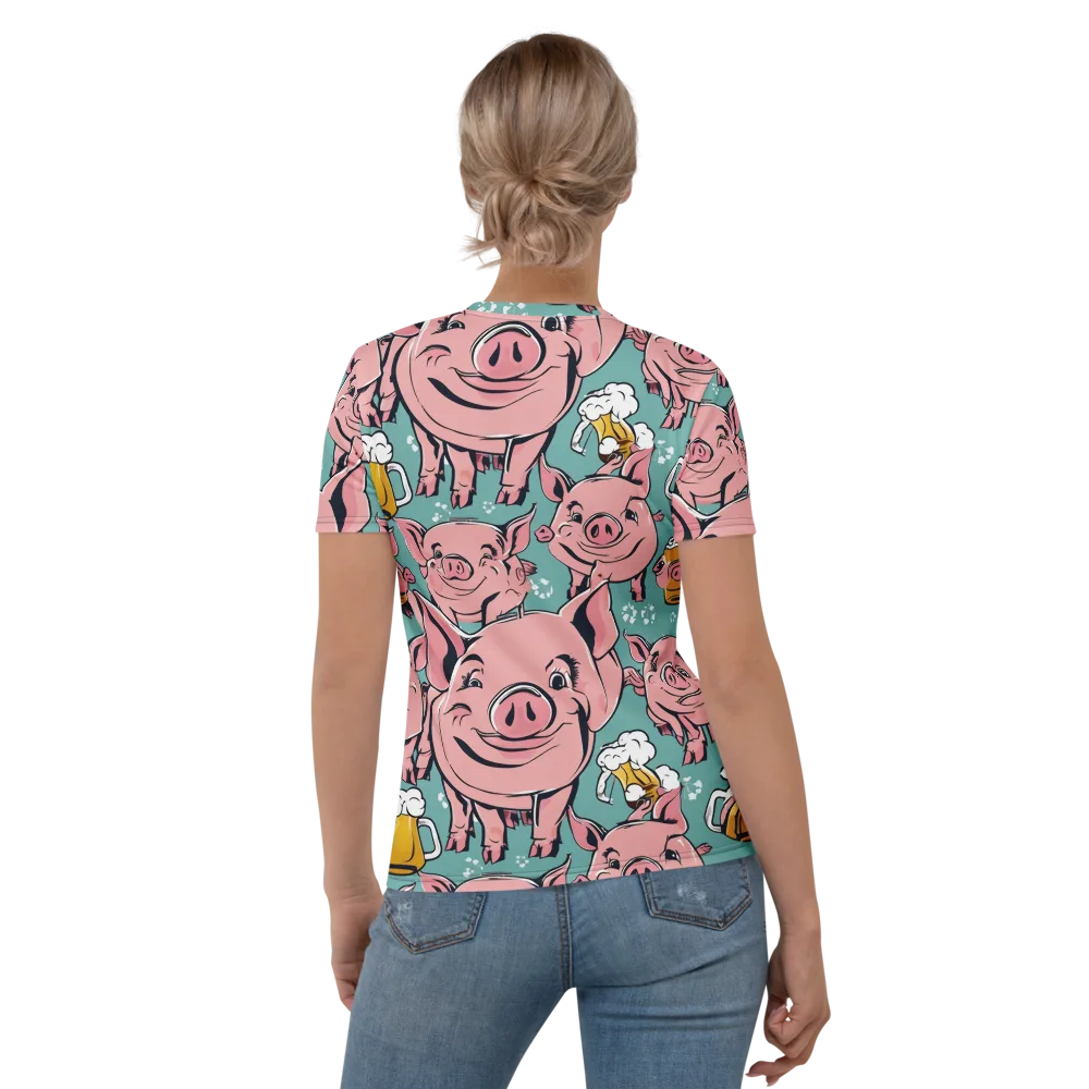 Bacon And Barley on Women's Crew Neck T-Shirt — Back