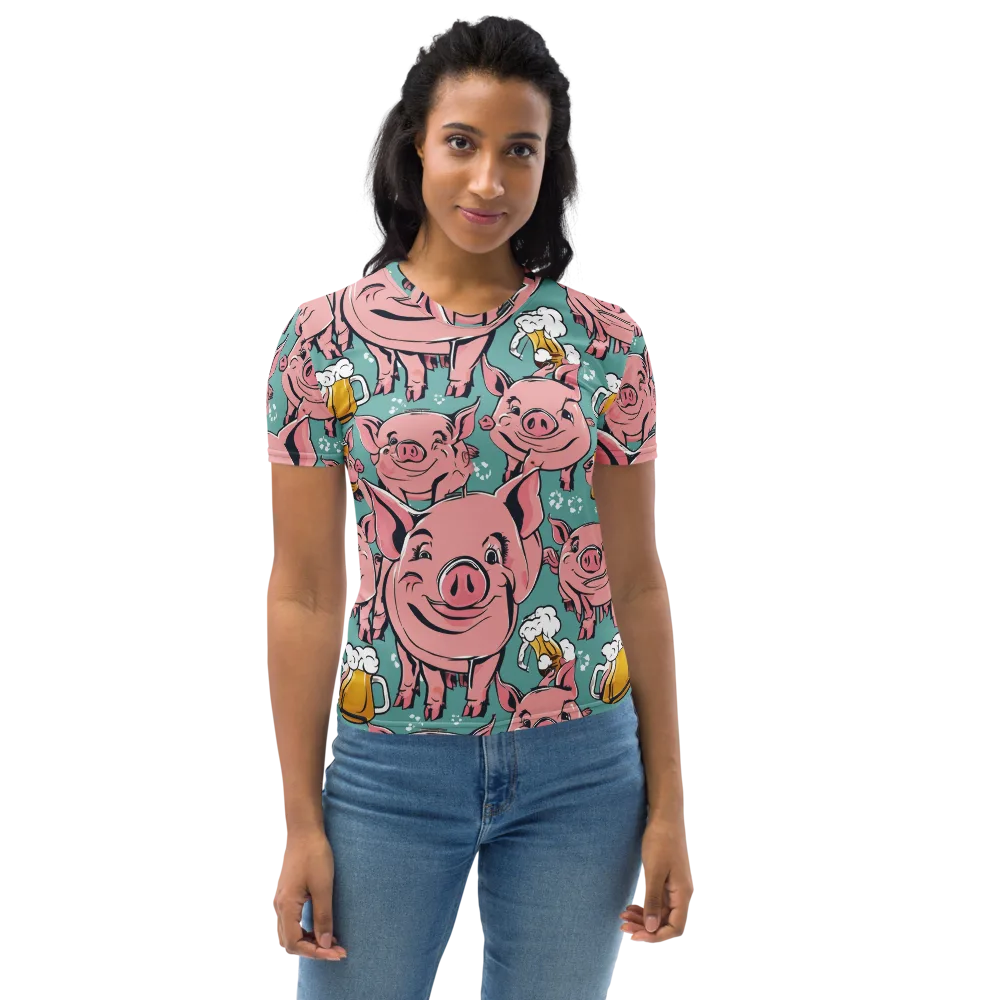 Bacon And Barley on Women's Crew Neck T-Shirt — Front