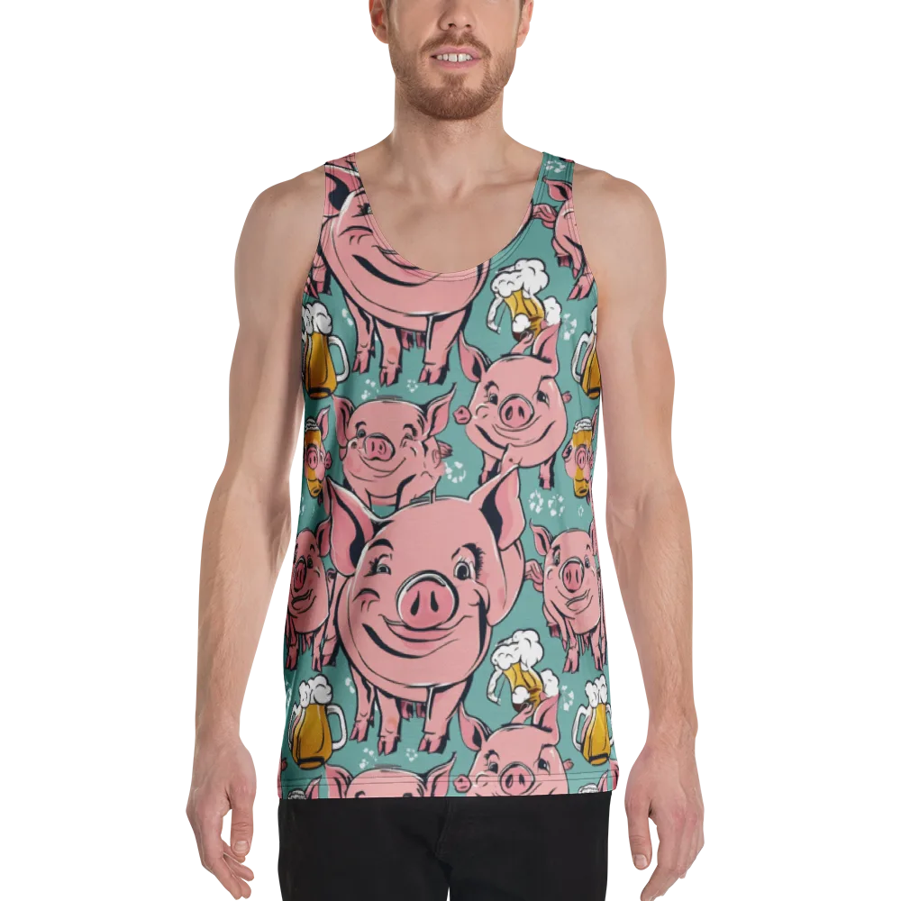 Bacon And Barley on Men's Tank Top — Front