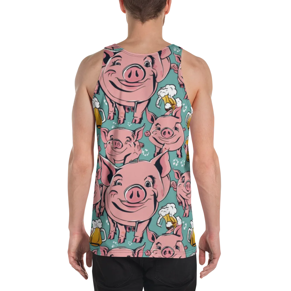 Bacon And Barley on Men's Tank Top — Back