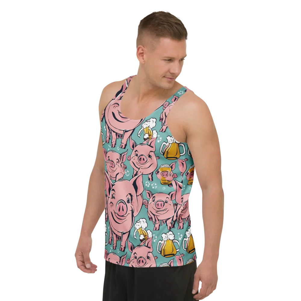 Bacon And Barley on Men's Tank Top — Left Front