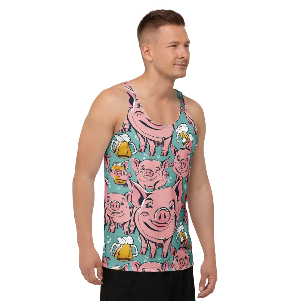 Bacon And Barley on Men's Tank Top — Right Front