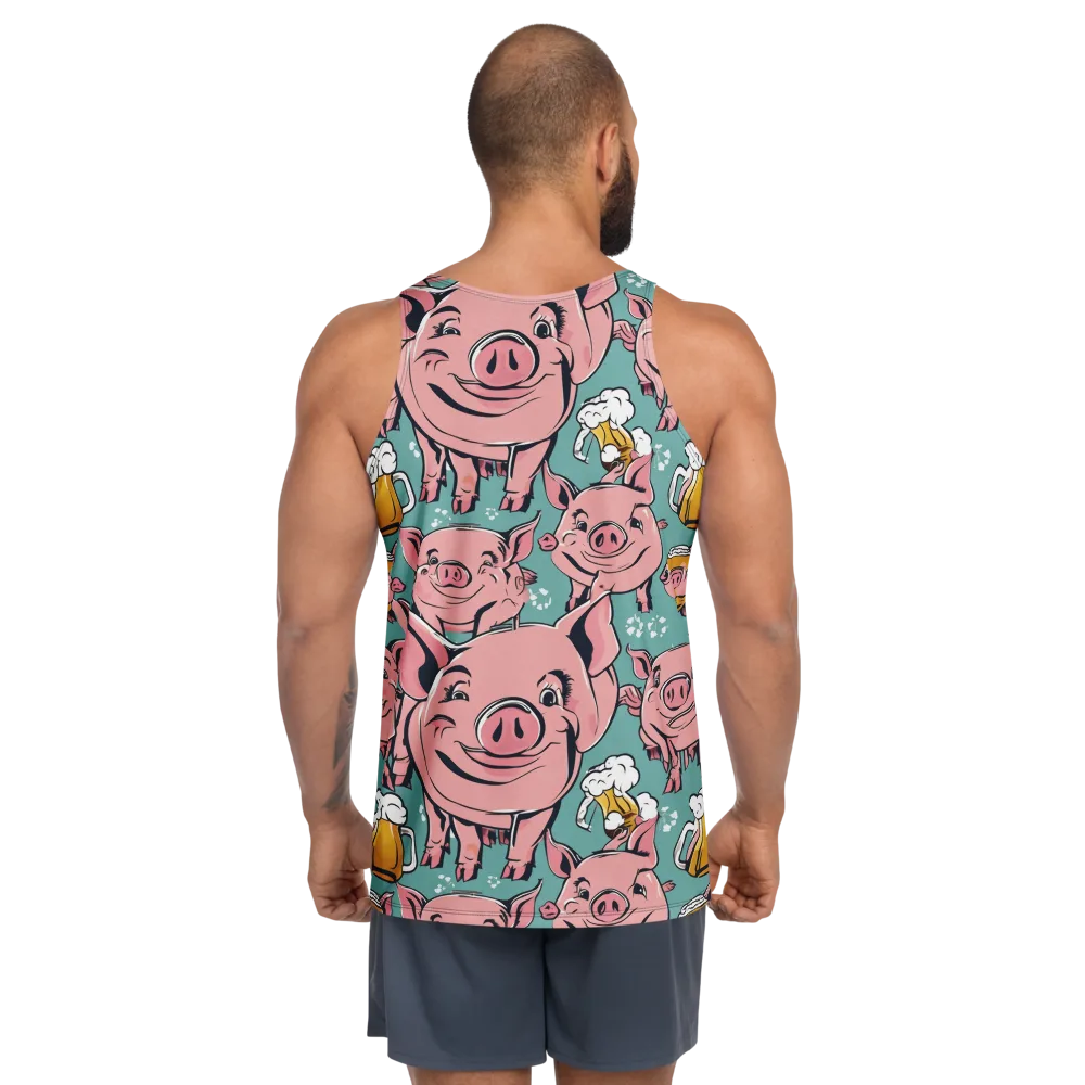 Bacon And Barley on Men's Tank Top — Back