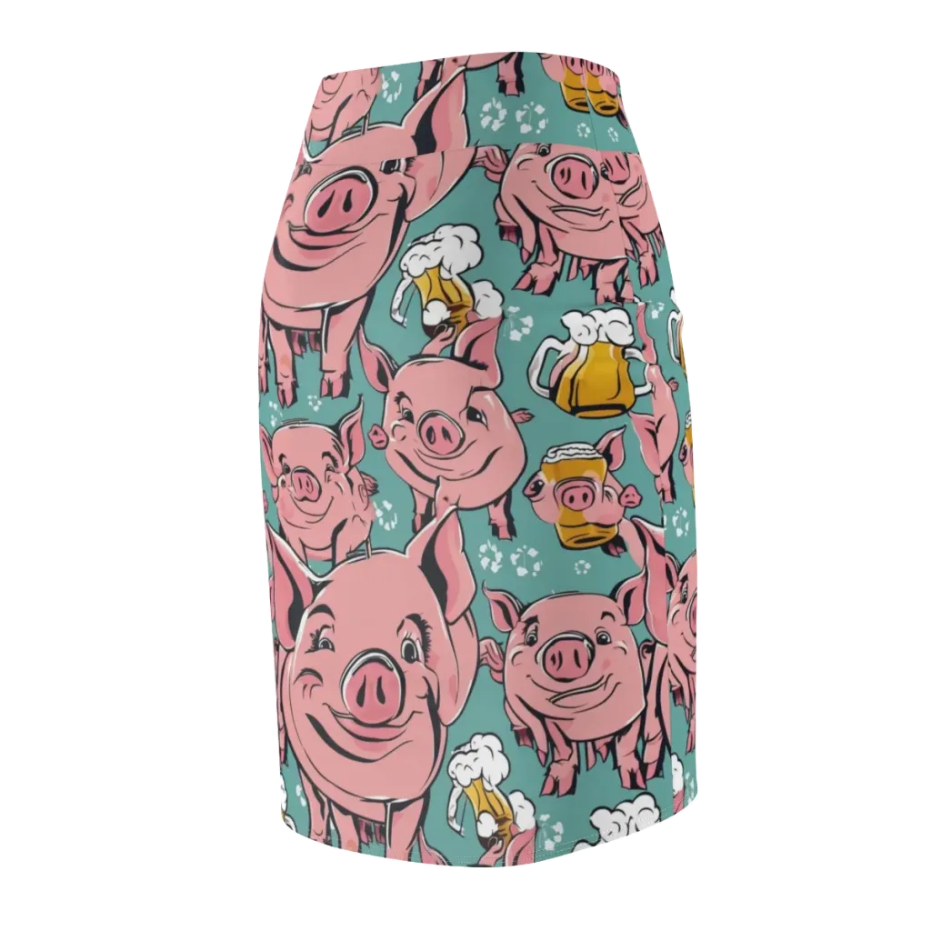Bacon And Barley on Pencil Skirt — Back Side