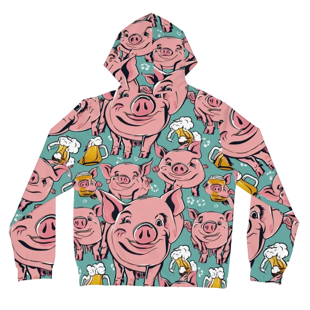 Bacon And Barley on Women's Full-Zip Hoodie — Back