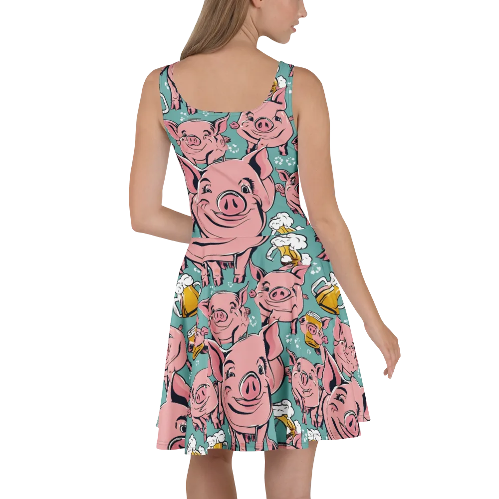 Bacon And Barley on Skater Dress — Back