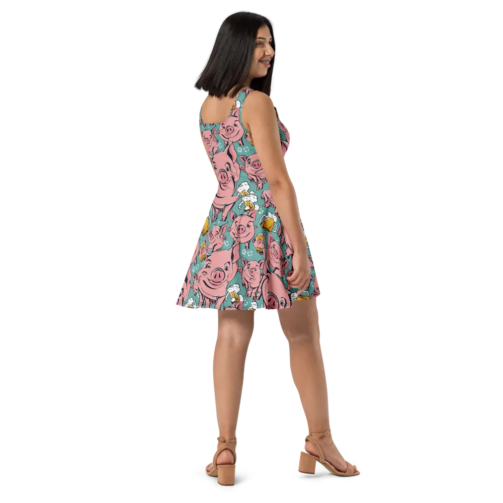 Bacon And Barley on Skater Dress — Right