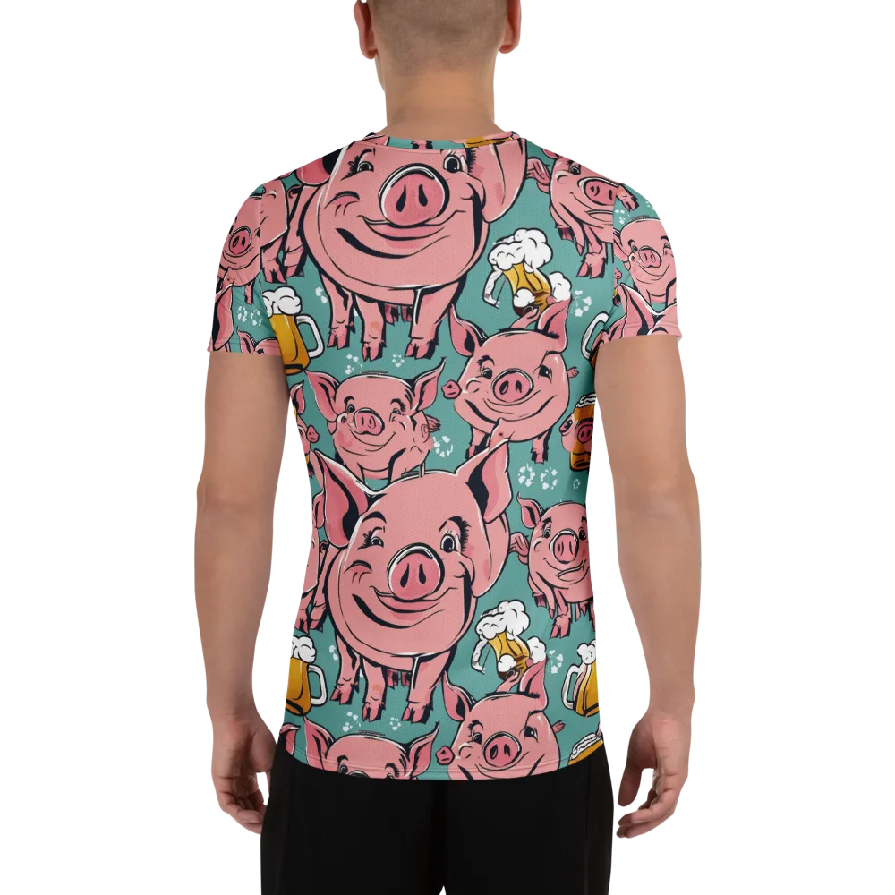 Bacon And Barley on Men's Athletic T-Shirt — Back