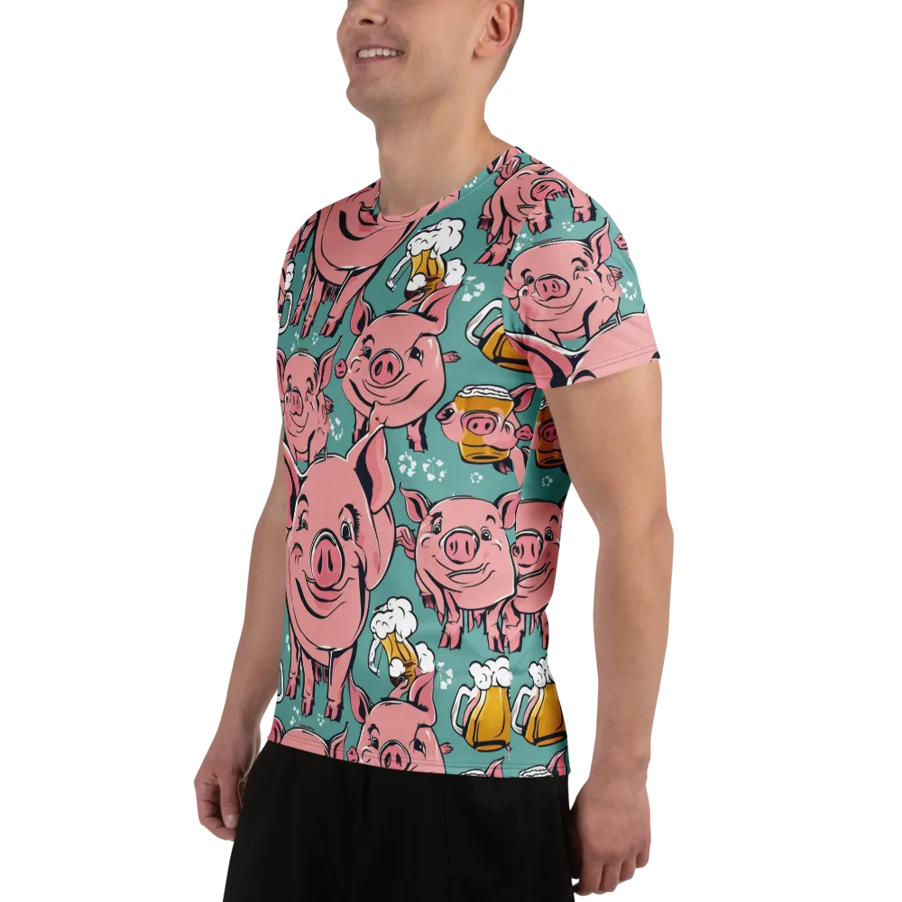 Bacon And Barley on Men's Athletic T-Shirt — Left