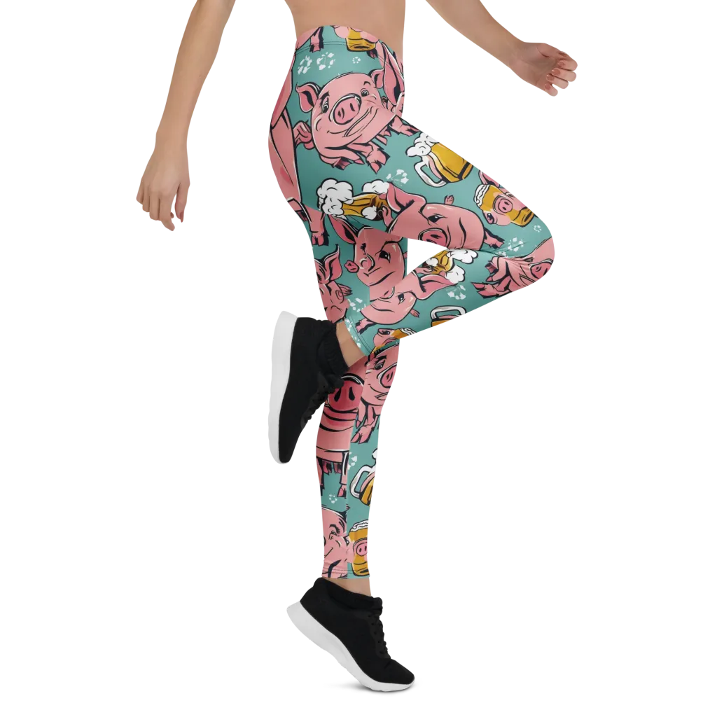 Bacon And Barley on Leggings — Right