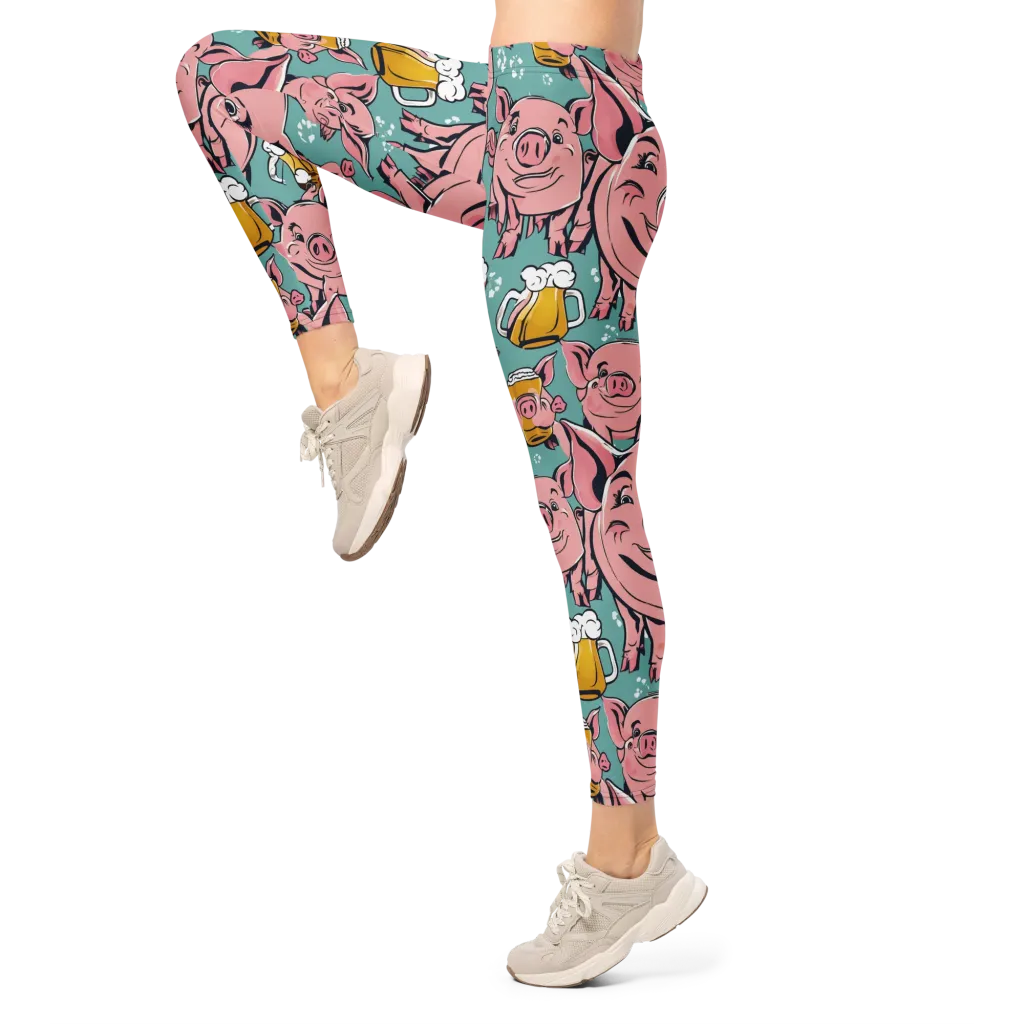 Bacon And Barley on Leggings — Left