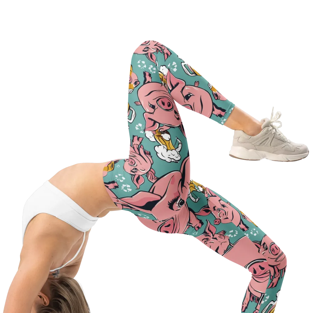 Bacon And Barley on Leggings — Right