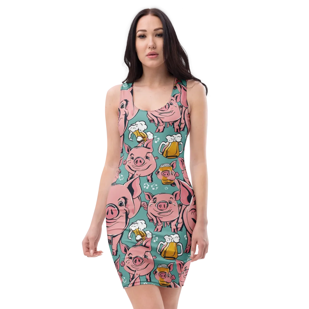 Bacon And Barley on Bodycon Dress — Front