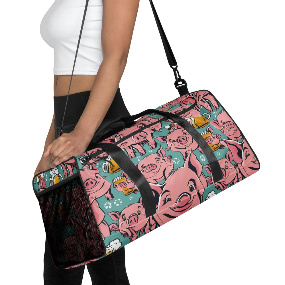 Bacon And Barley on Duffle Bag — Front