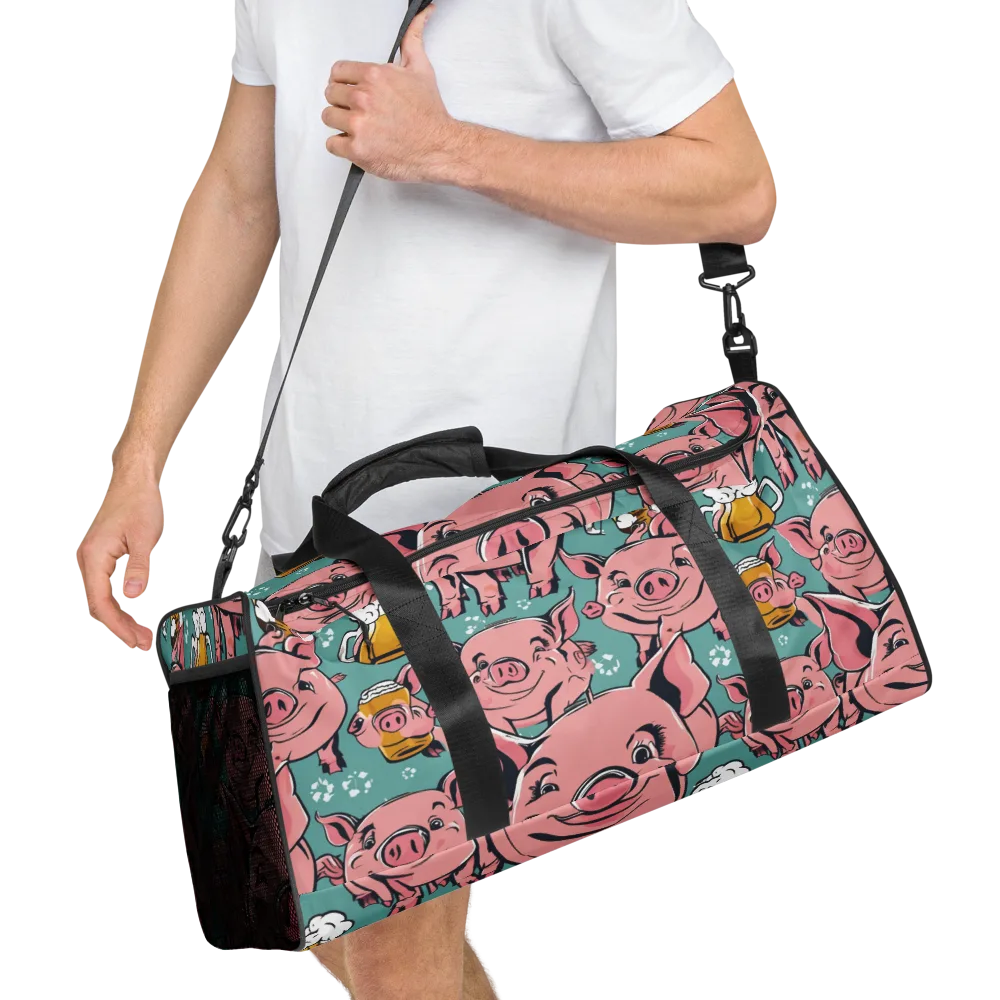 Bacon And Barley on Duffle Bag — Right Front