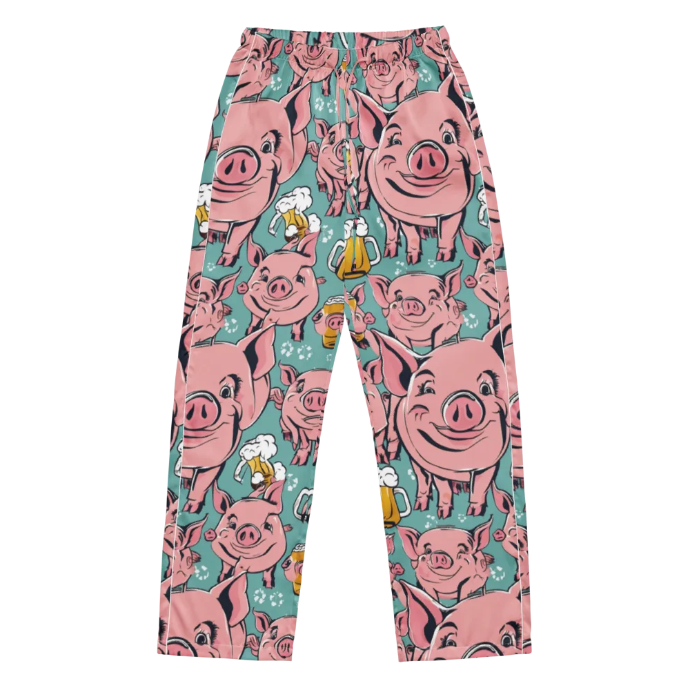Bacon And Barley on Women's Pajama Pants — Front