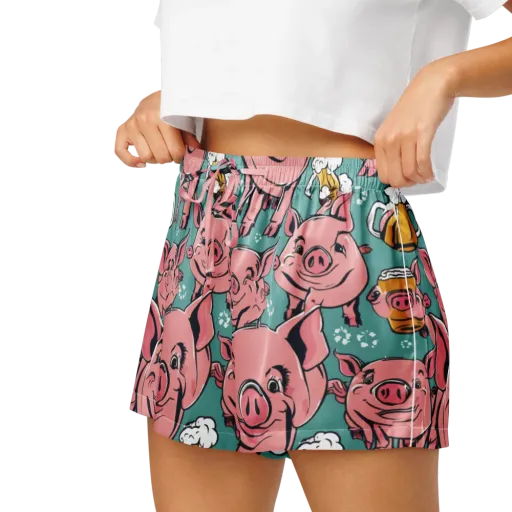 Bacon And Barley on a Women's Pajama Shorts