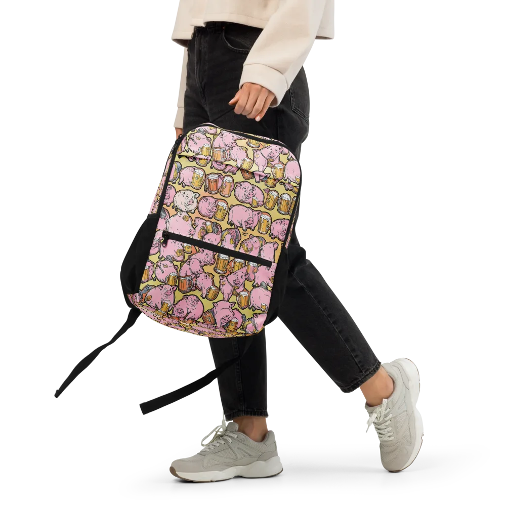 Brew And Oink on Utility Backpack — Front