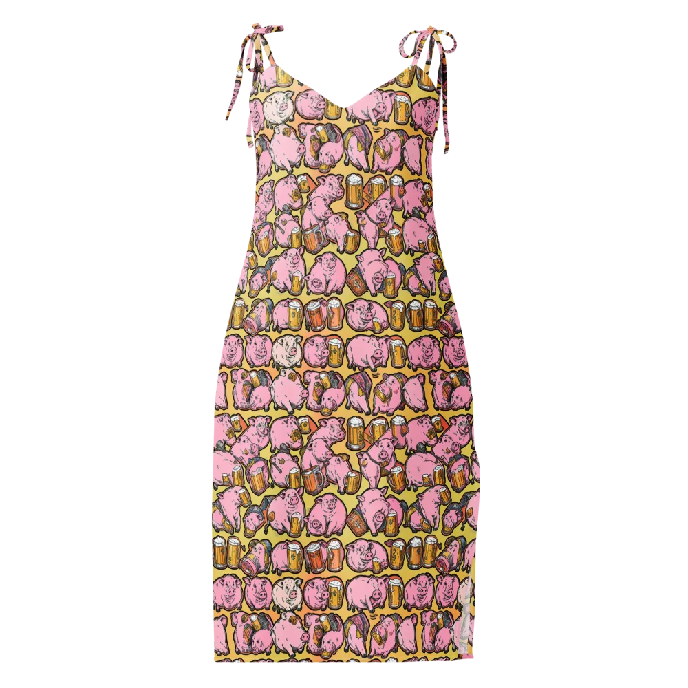 Brew And Oink on Slip Dress — Front