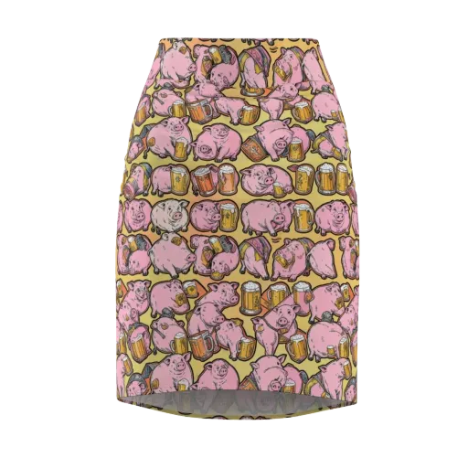 Brew And Oink on a Pencil Skirt