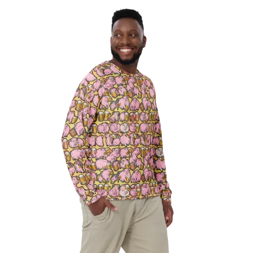 Brew And Oink on a Sweatshirt