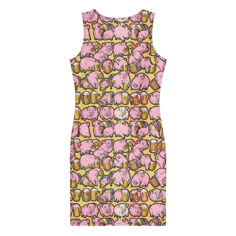 Brew And Oink on Bodycon Dress — Back